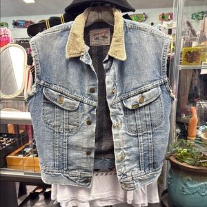 Lee Denim Vest with Corduroy Collar